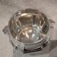 Silver metal sugar bowl in the 18th-century style by silversmith Christofle.
