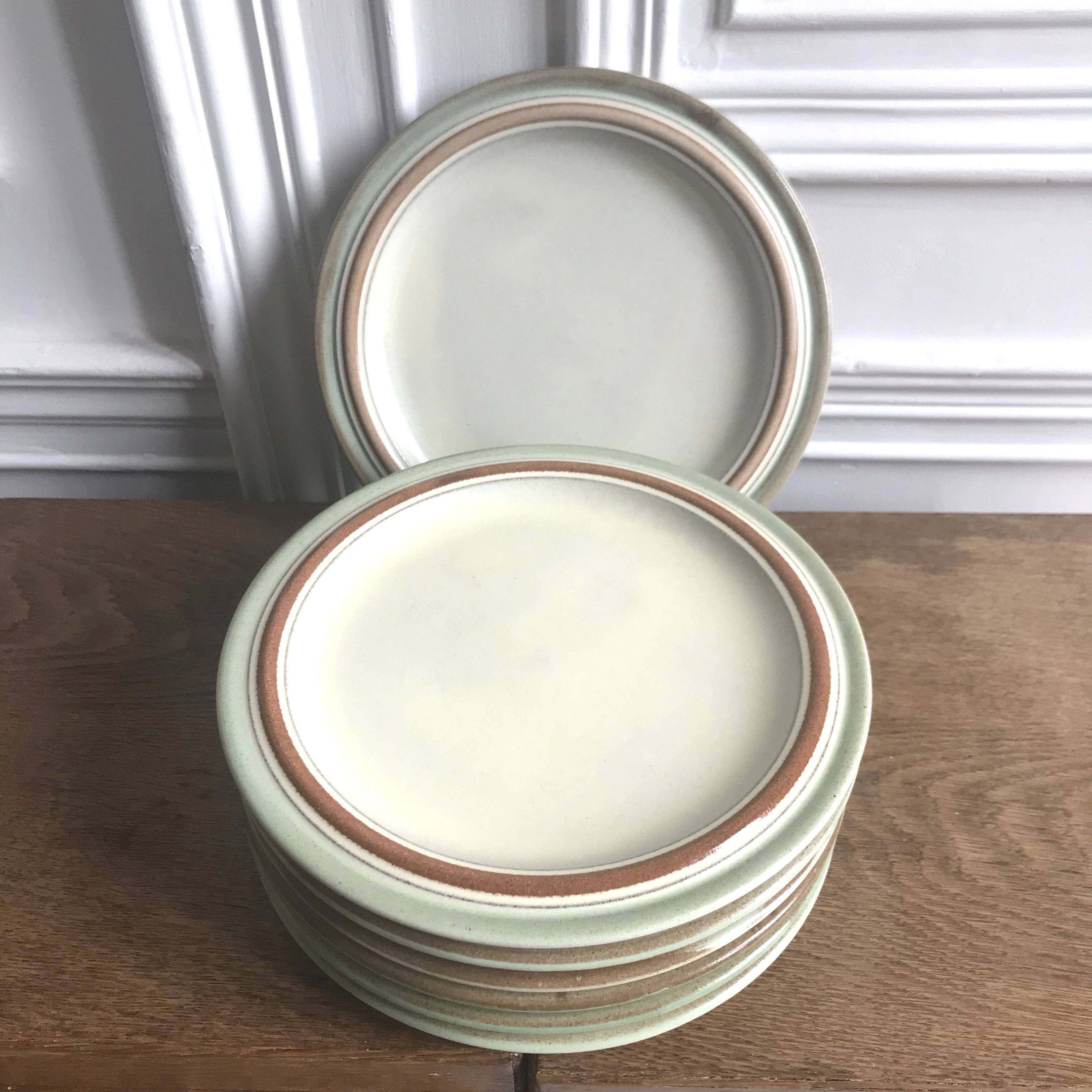 7 stoneware dessert plates