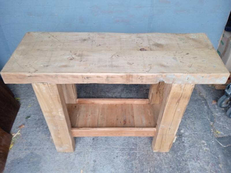 Workbench 120cm old solid wood
