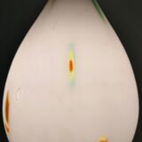 Vintage Encased and Blown Glass Pendant with Orange Murrine, Italy