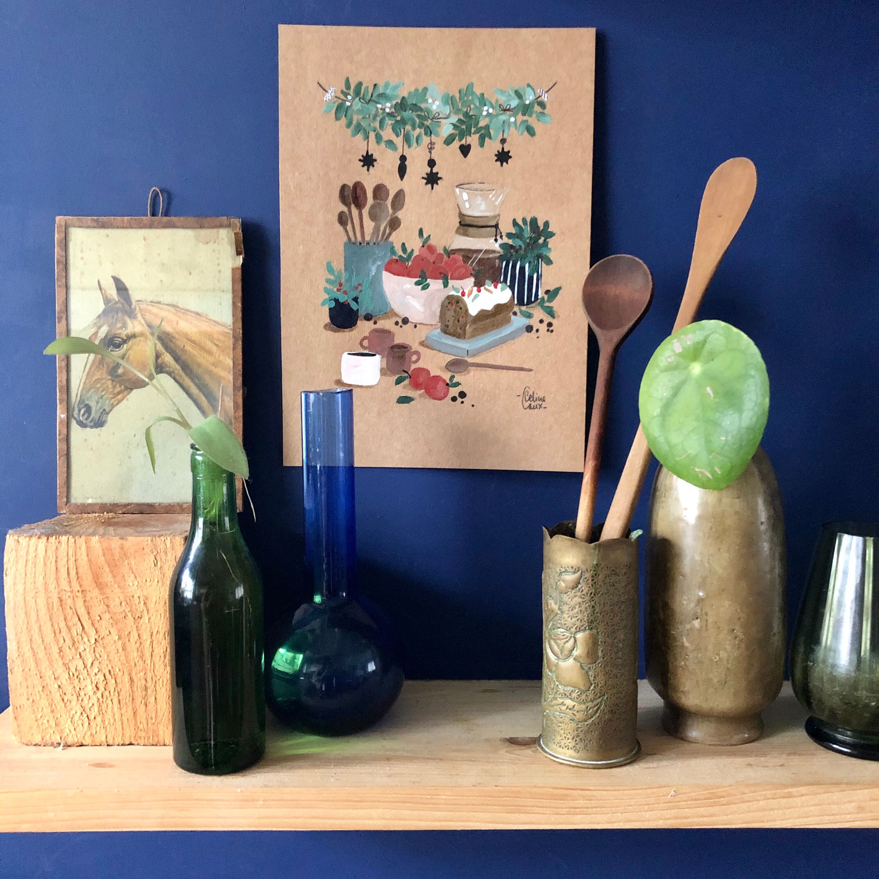 Peinture A5 Goûter de Noël