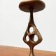 Brutalist metal candlestick mid-century