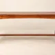 Dining table and 4 solid sheesham wood chairs in Arts & Crafts style.