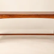 Dining table and 4 solid sheesham wood chairs in Arts & Crafts style.