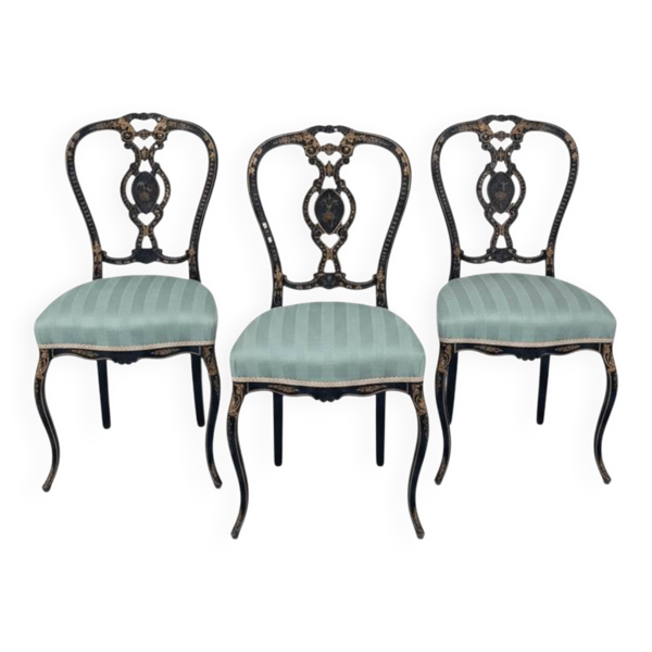 Série de 3 chaises Napoléon III