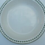 Large hollow flat diam 27 cm faience B.F.K model laurels
