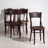 Thonet-Mundus bentwood chairs (circa 1920). Set of 4, no. 3