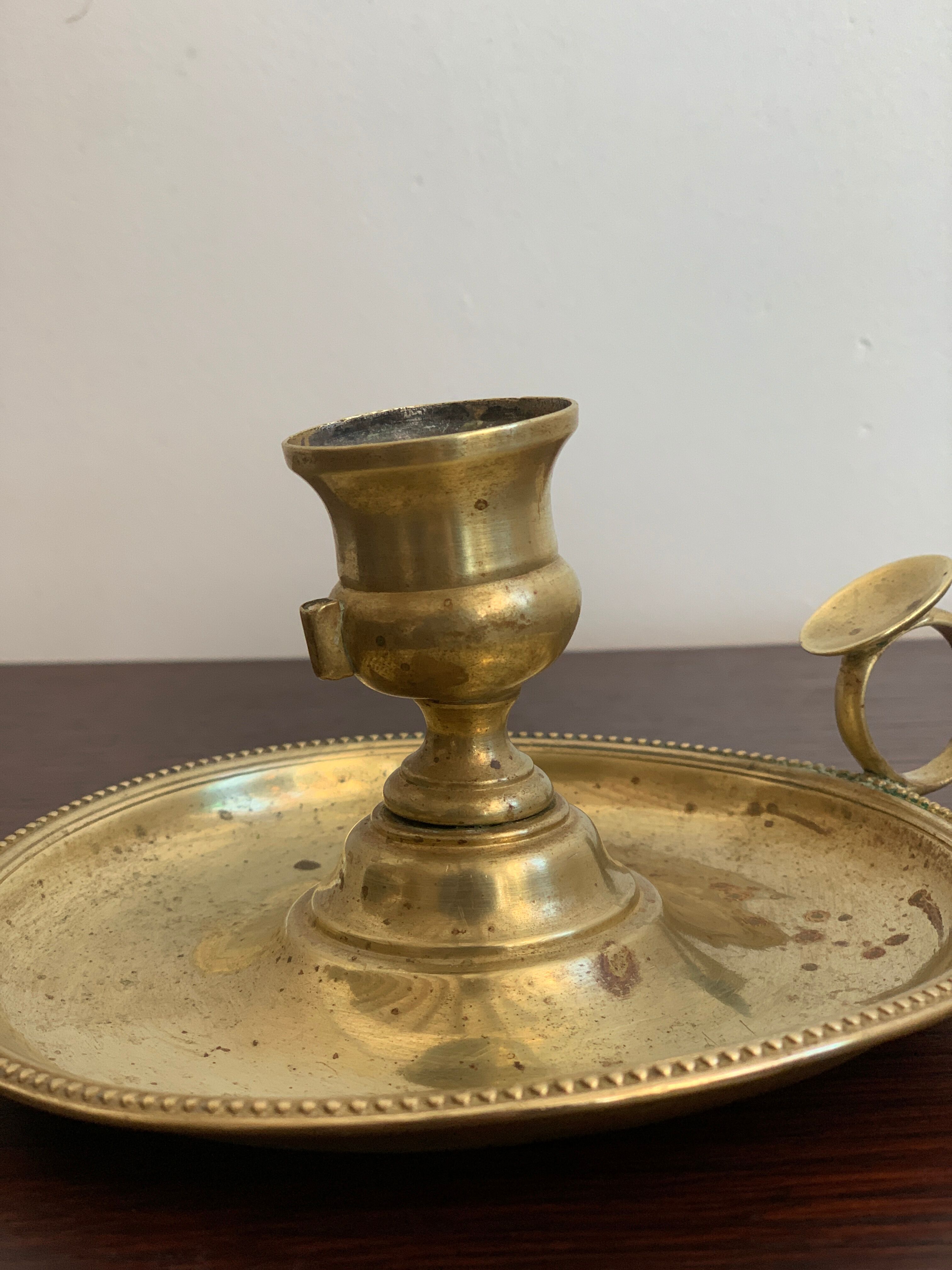 Christofle brass candle holder