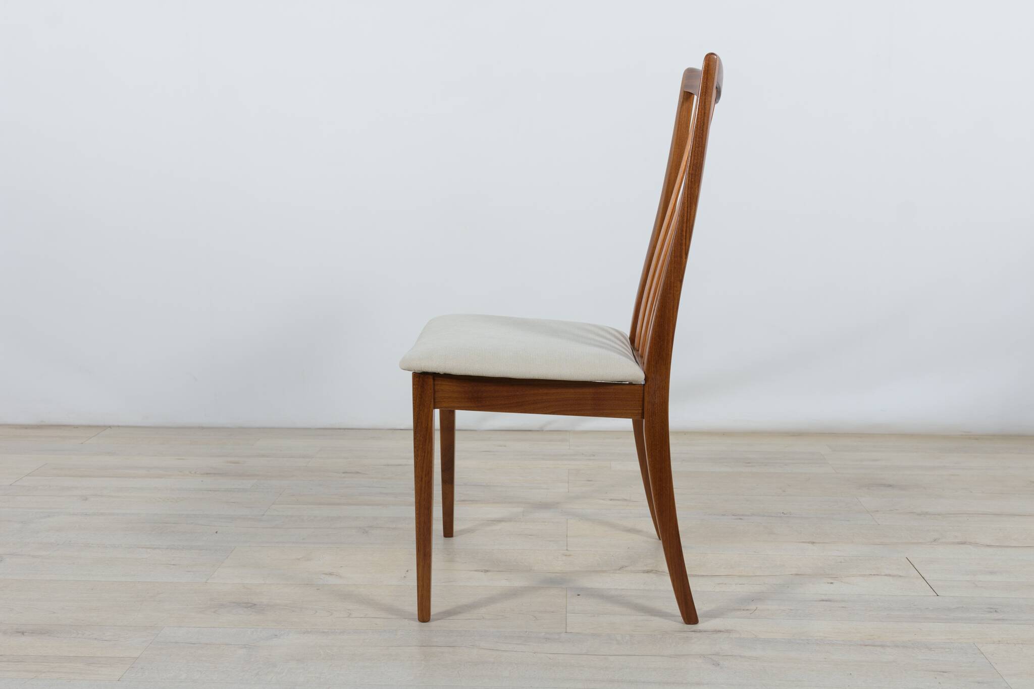 Mid-century teak and fabric dining chairs by Leslie Dandy for G-Plan, 1960s, set of 8