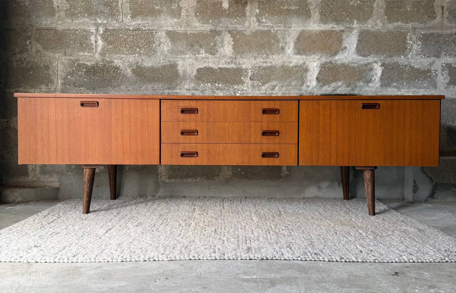 Enfilade scandinave vintage en teck, 1970