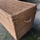 Old braided wicker trunk