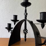 Brutalist wrought iron chandelier from the 60s