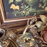 Large bronze hand candle holder