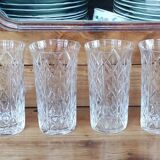 Set of 6 Saint Louis cut crystal glasses