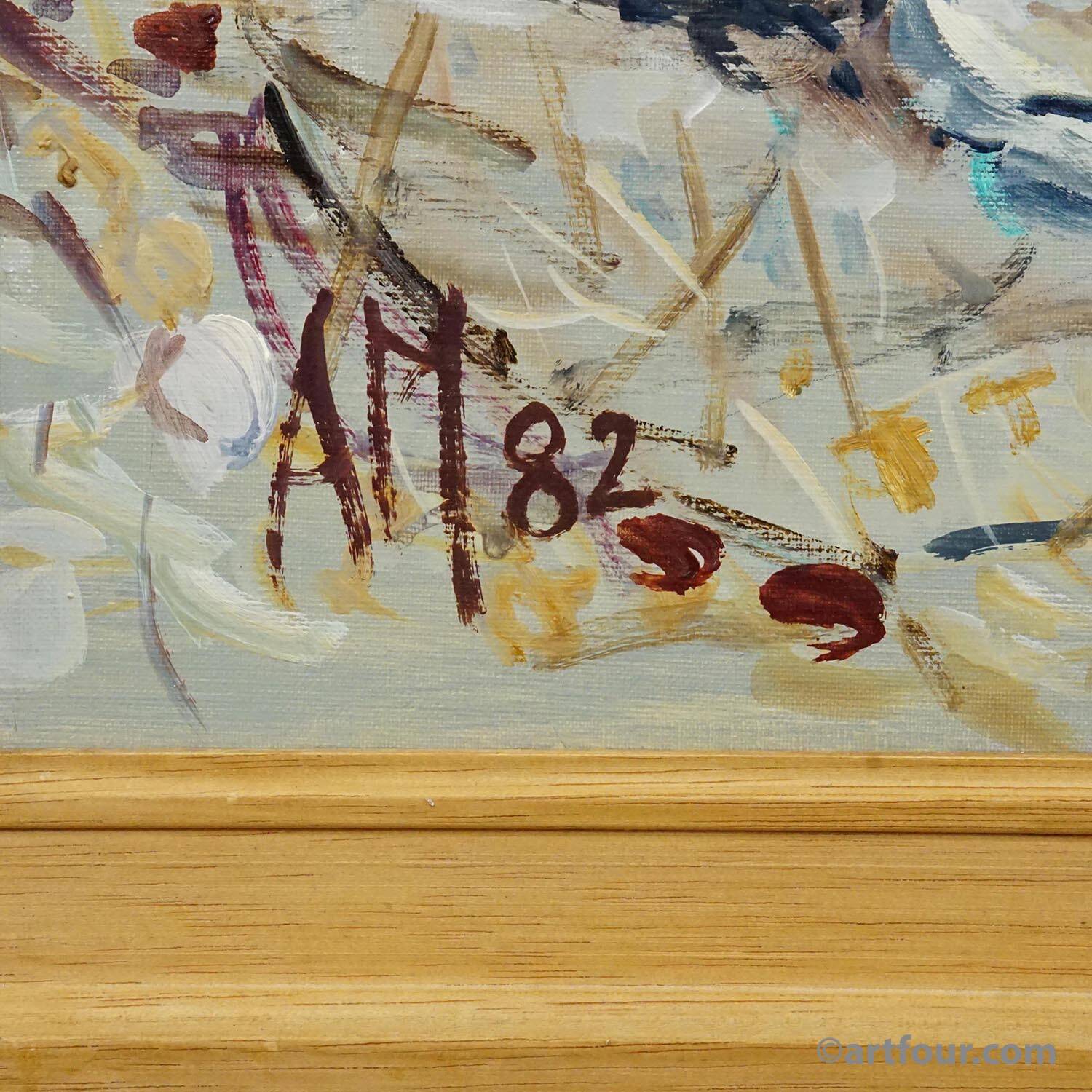 Alexander Michael - Lake Chiemsee in Bavaria oil on canvas 1982