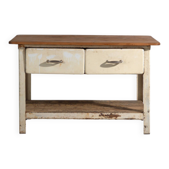 Industrial work table with drawers (c.1940) #75