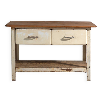 Table de travail industrielle avec tiroirs (c.1940) #75