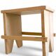 Rustic Spanish Milking Stool, Handcrafted Wood, Original Patina, 1940s