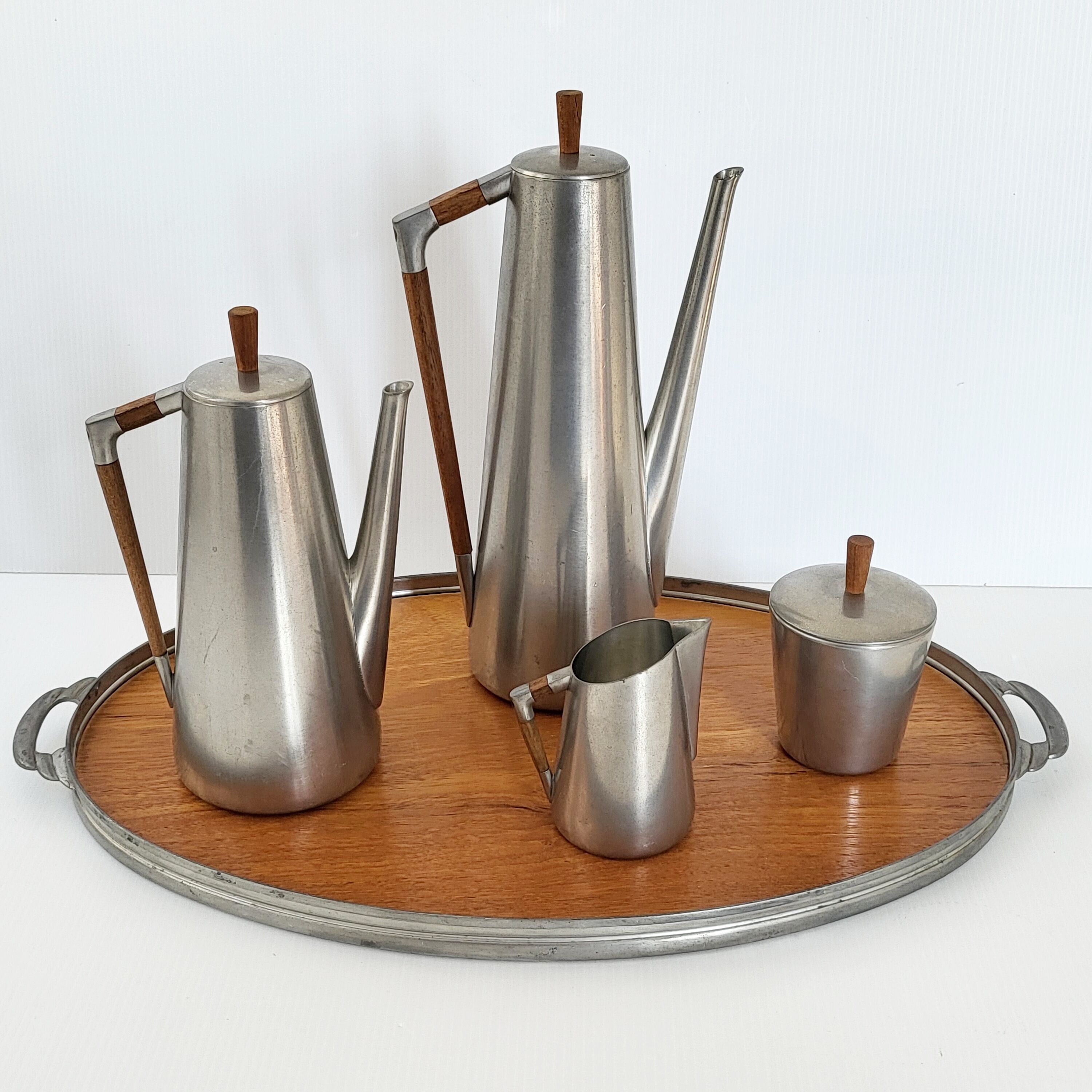 Coffee & tea service Royal Holland Pewter vintage 1960