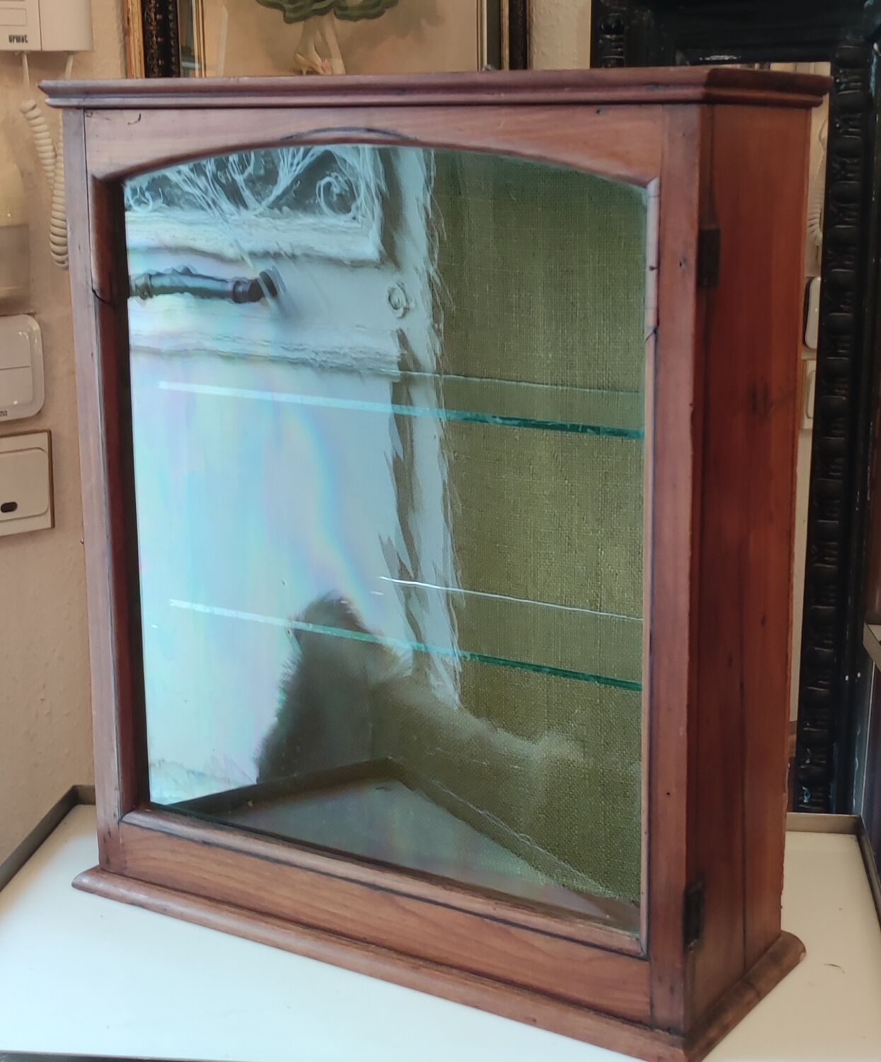 Old wall display case
