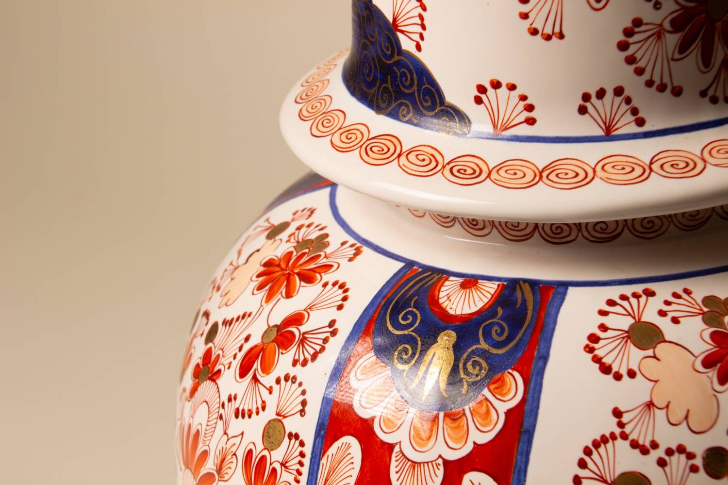 Pied de lampe céramique peinte à la main