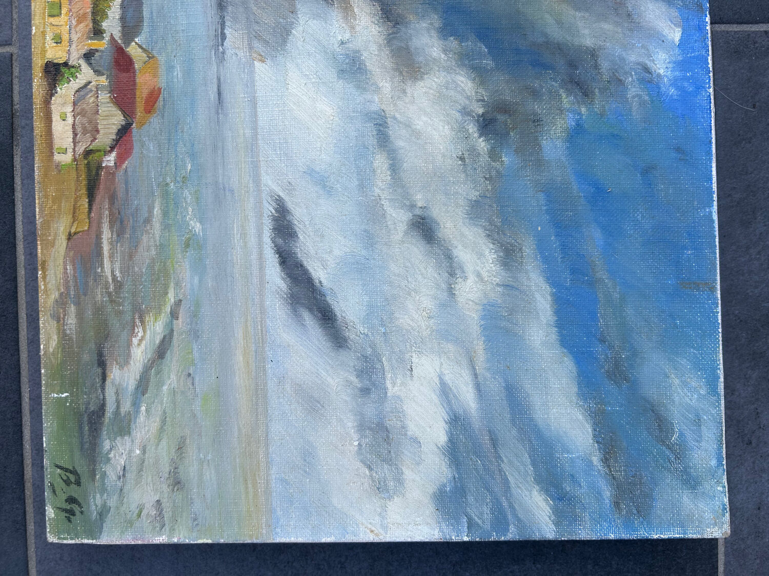 Seaside Hamlet Painting