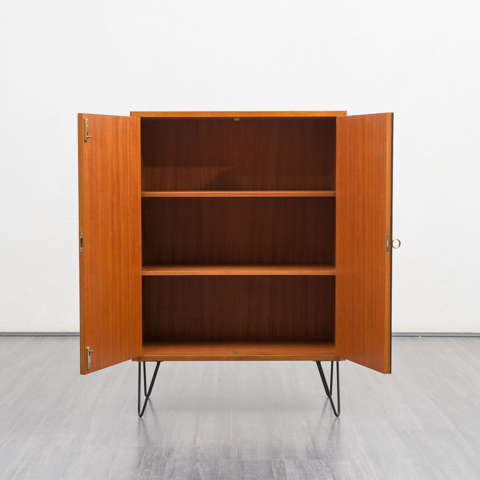 Wardrobe, teak, vintage, ridged doors