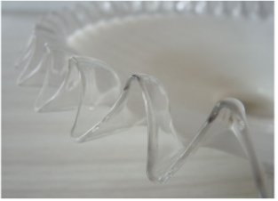 Ceiling lights in opaline serrated electrified 40-50 years