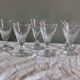 6 Louis Philippe wine glasses with flat sides - 19th century.
