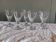 6 Louis Philippe wine glasses with flat sides - 19th century.