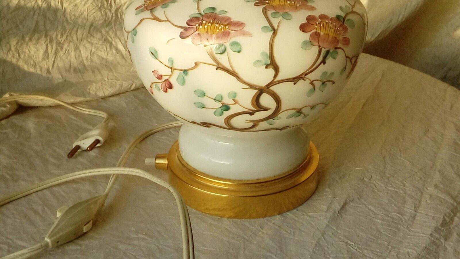 Opaline living room lamp foot decore hand double lighting