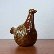 Bird-shaped pottery bottle from a modern Danish workshop, mid-century, 1960s.