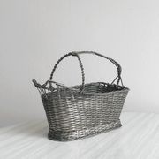 Panier à vin en métal tressé