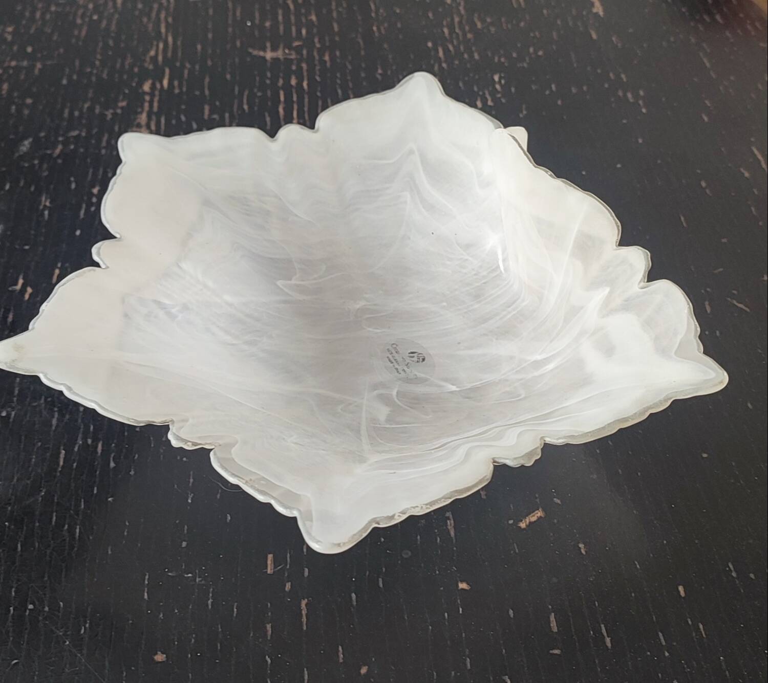 Frosted blown glass bowl from "Creazioni Silvestri Arte Murano