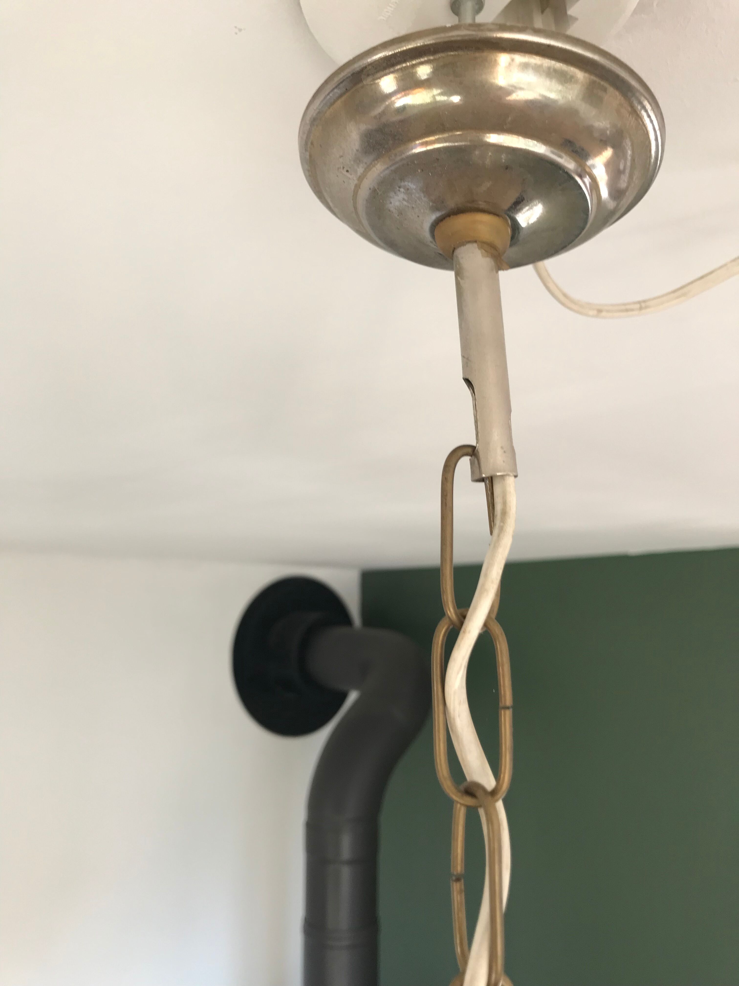 Rattan ball chandelier