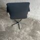 Fritz Hansen 'Oxford' Arne Jacobsen swivel chair — black wool upholstery, aluminium base, 1970s