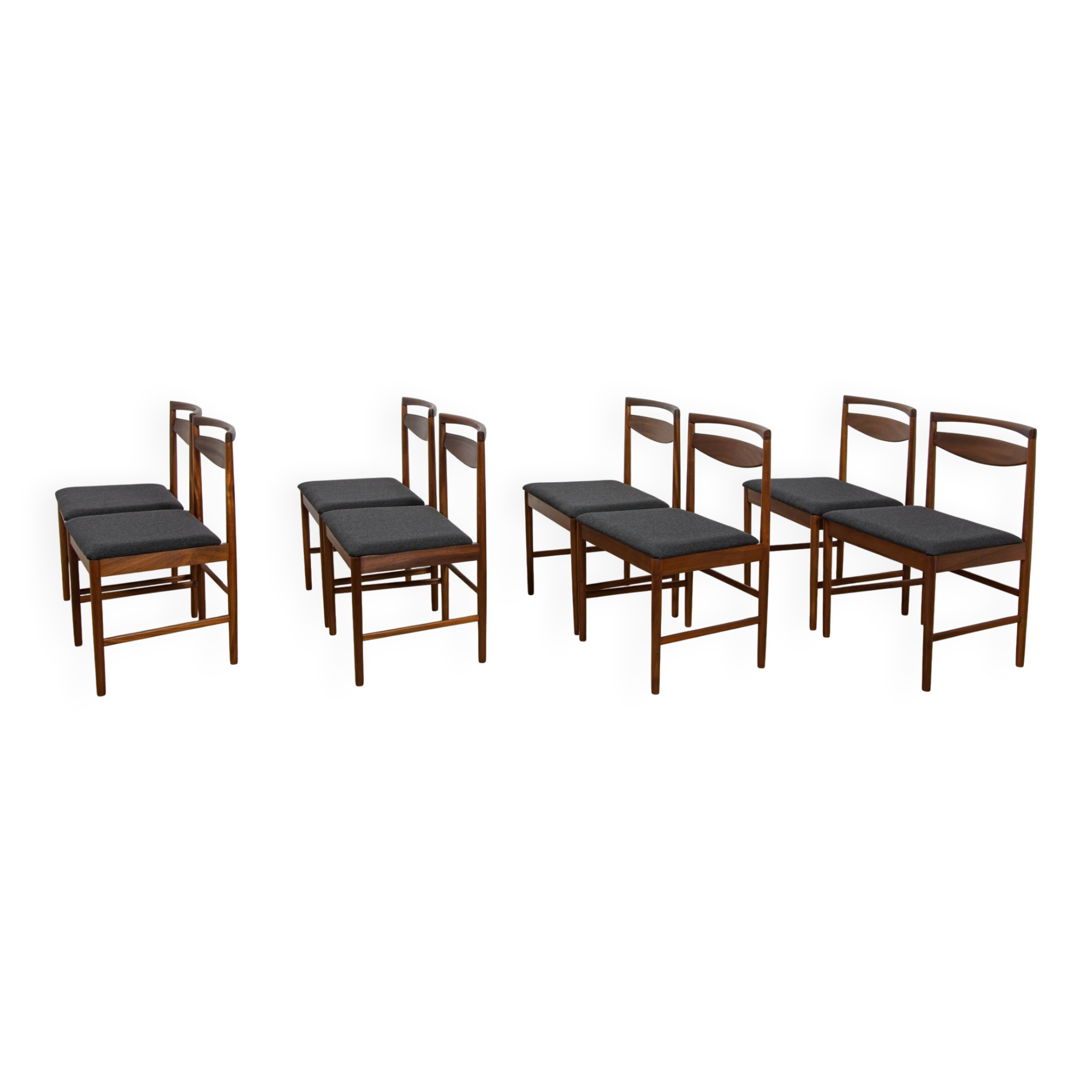 Mid-Century Model 9513 Dining Chairs by Tom Robertson for A.H. McIntosh & Co., United Kingdom, 1970s, Set of 8