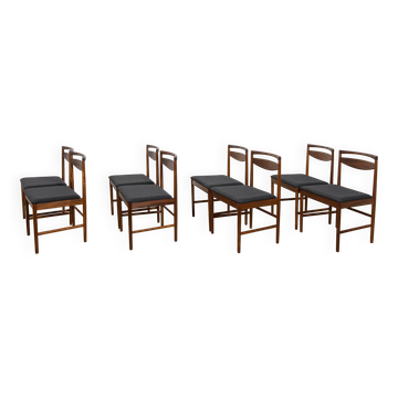 Chaises de salle à manger modèle 9513 de milieu de siècle par Tom Robertson pour A.H. McIntosh & Co., Royaume-Uni, années 1970, ensemble de 8.
