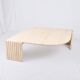 Travertine eye table, Roche Bobois, 1970-80