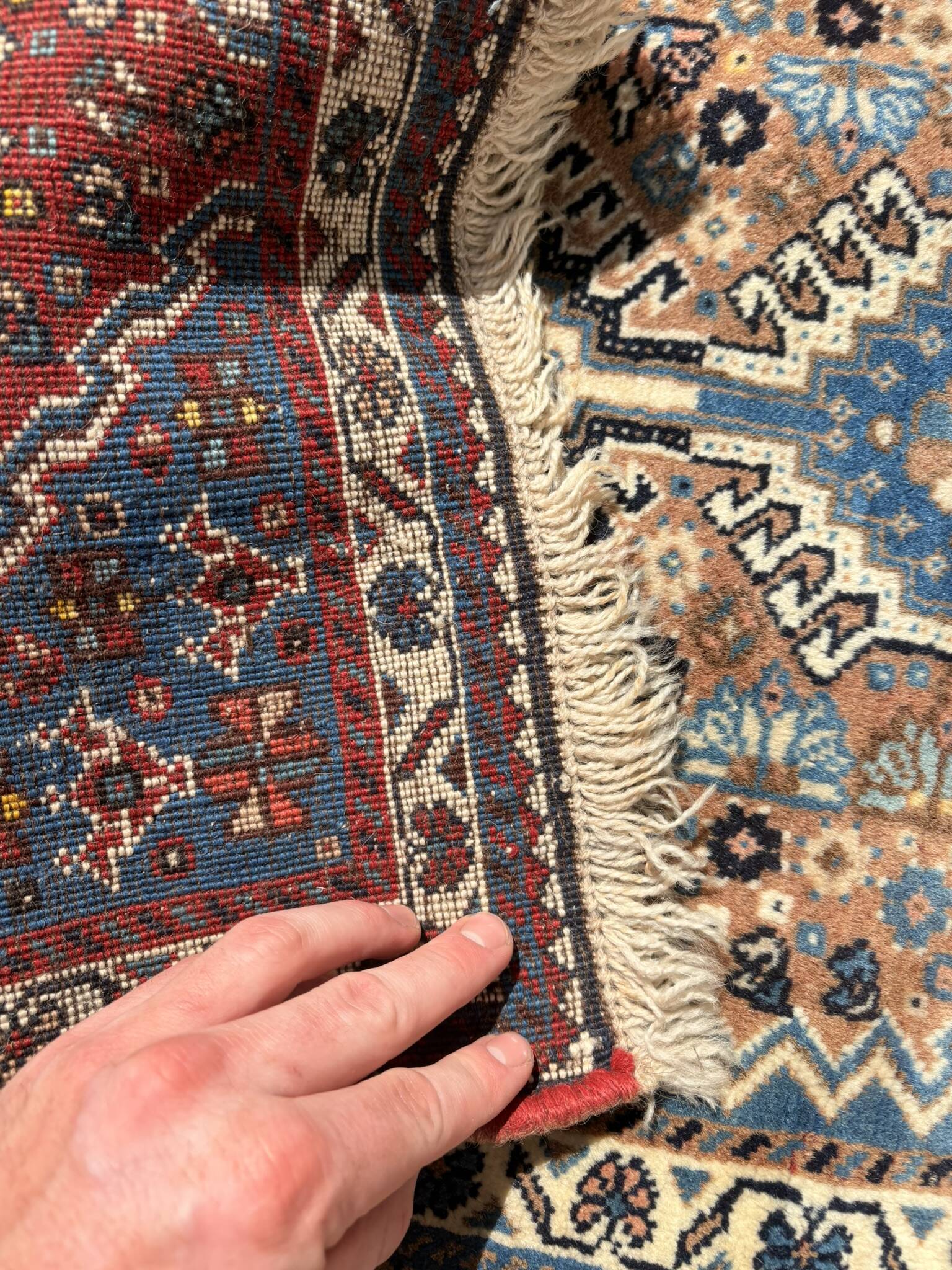 Antique Persian Carpet Chiraz Abadeh Qashqai Ghashga'i Ethnicity 83x53