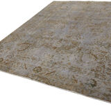 Hand-knotted persian vintage 1970s 250 cm x 333 cm purple wool carpet