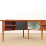 Scandinavian desk boomerang in teak by Arne Hovmand Olsen