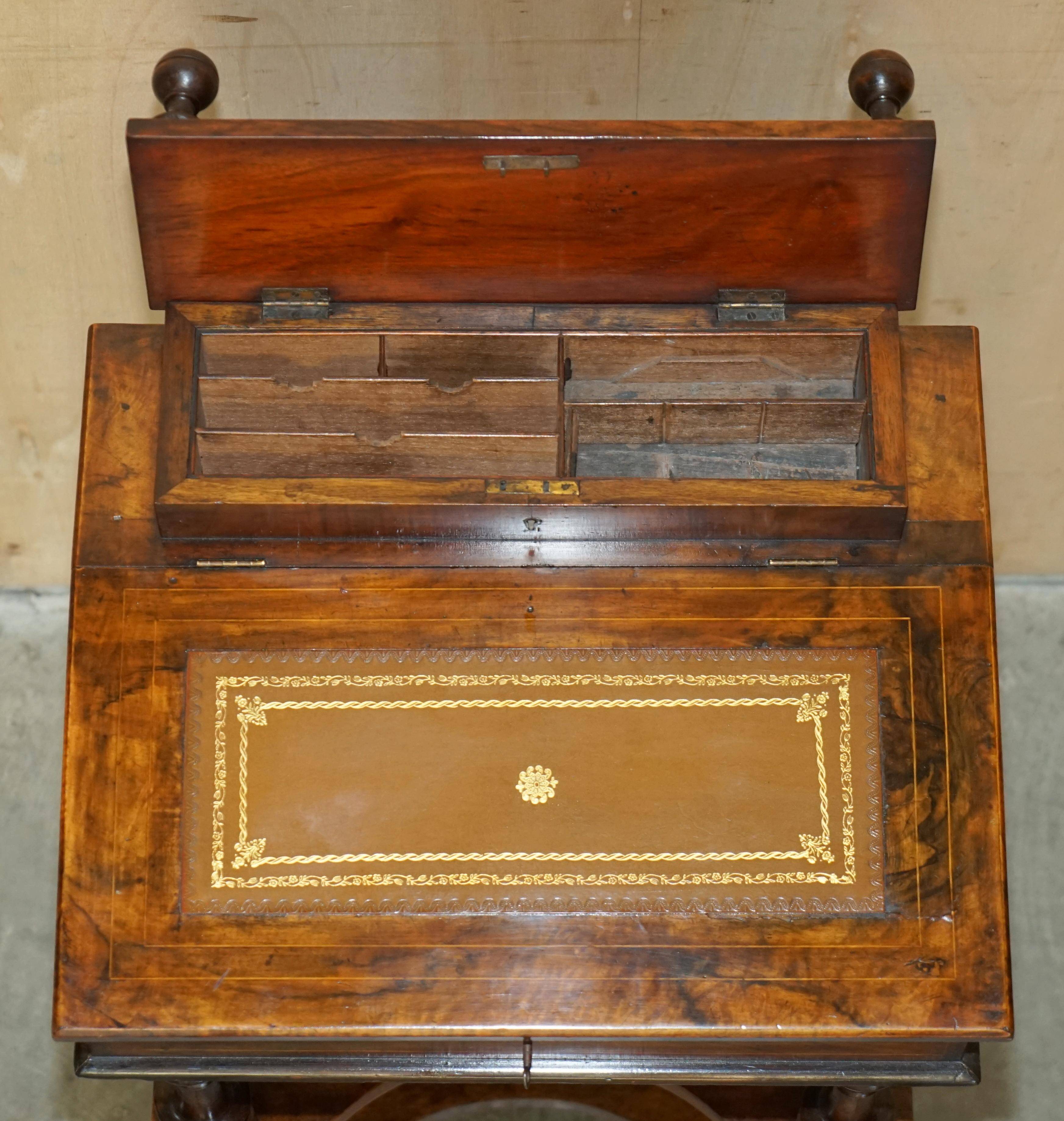 Pair of fully restored antique Davenport desks.