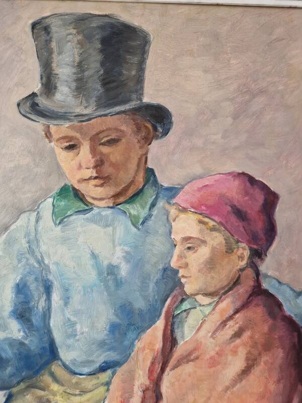 Raymond Rochette (1906-1993), painter of the Creusot factory - Oil on canvas mounted on panel