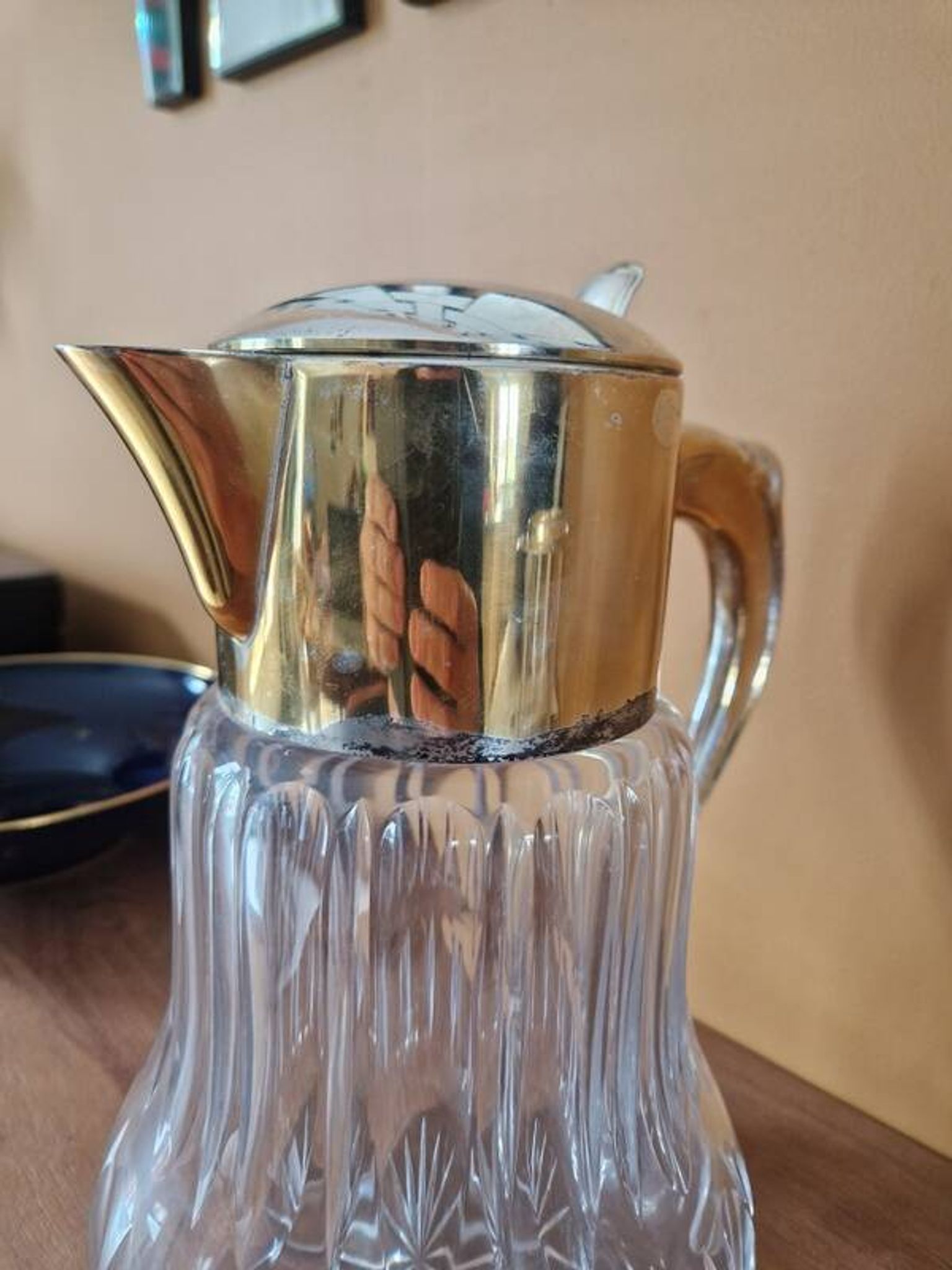 Jug for orangeade with crystal cooler, Hans Knabel, Esslingen.