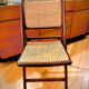vintage wooden folding chairs with caning