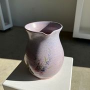 Vintage purple carafe with field flower patterns H:20cm