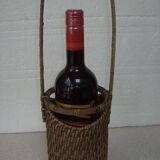 Porte bouteille de table rotin et bambou
