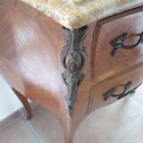 Louis XV curved chest of drawers