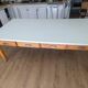 Large vintage convent table – 8 drawers – 200 cm